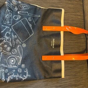 Kate Spade Black Tote with Orange Accents